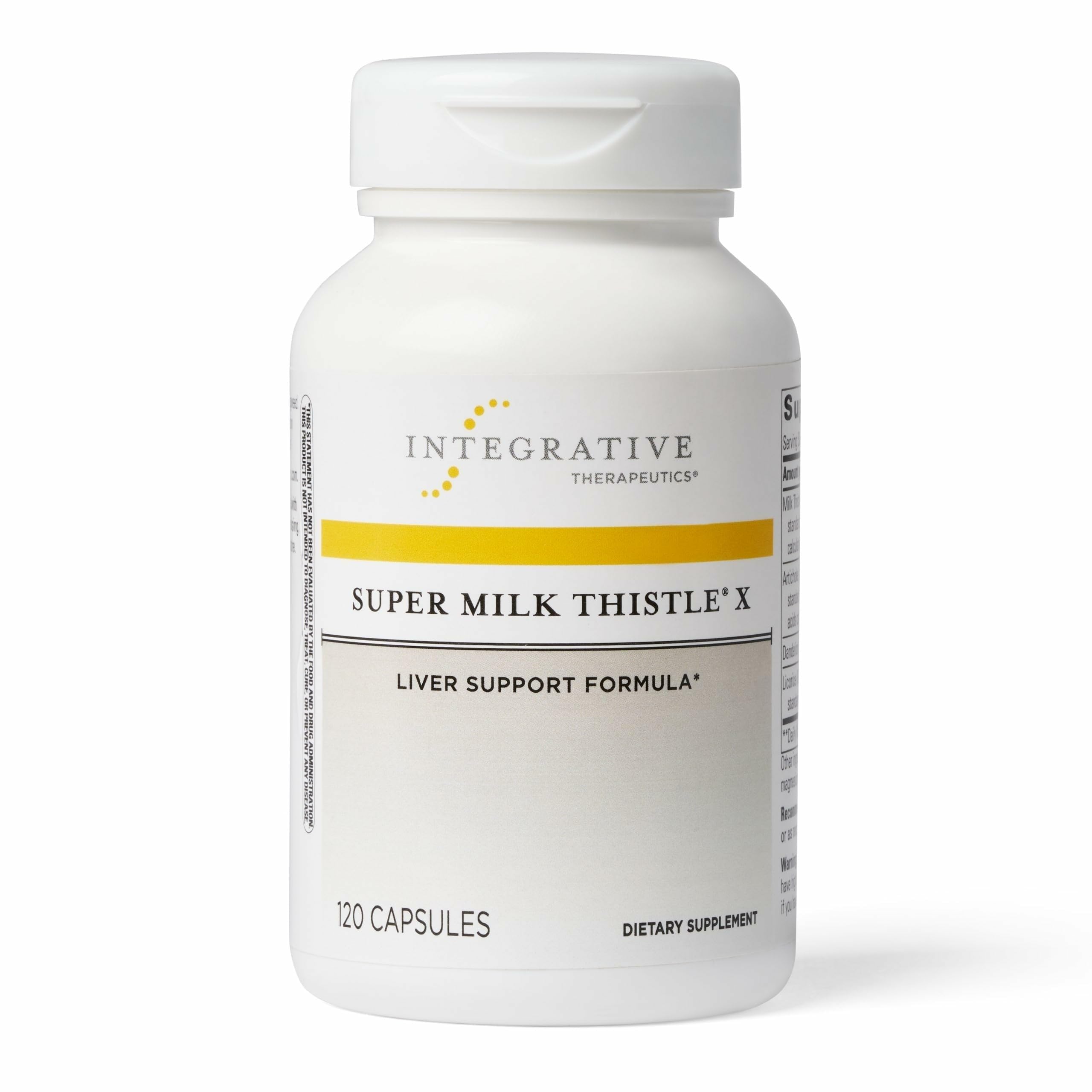 Integrative Therapeutics Super Milk Thistle X bottle front for liver health support.