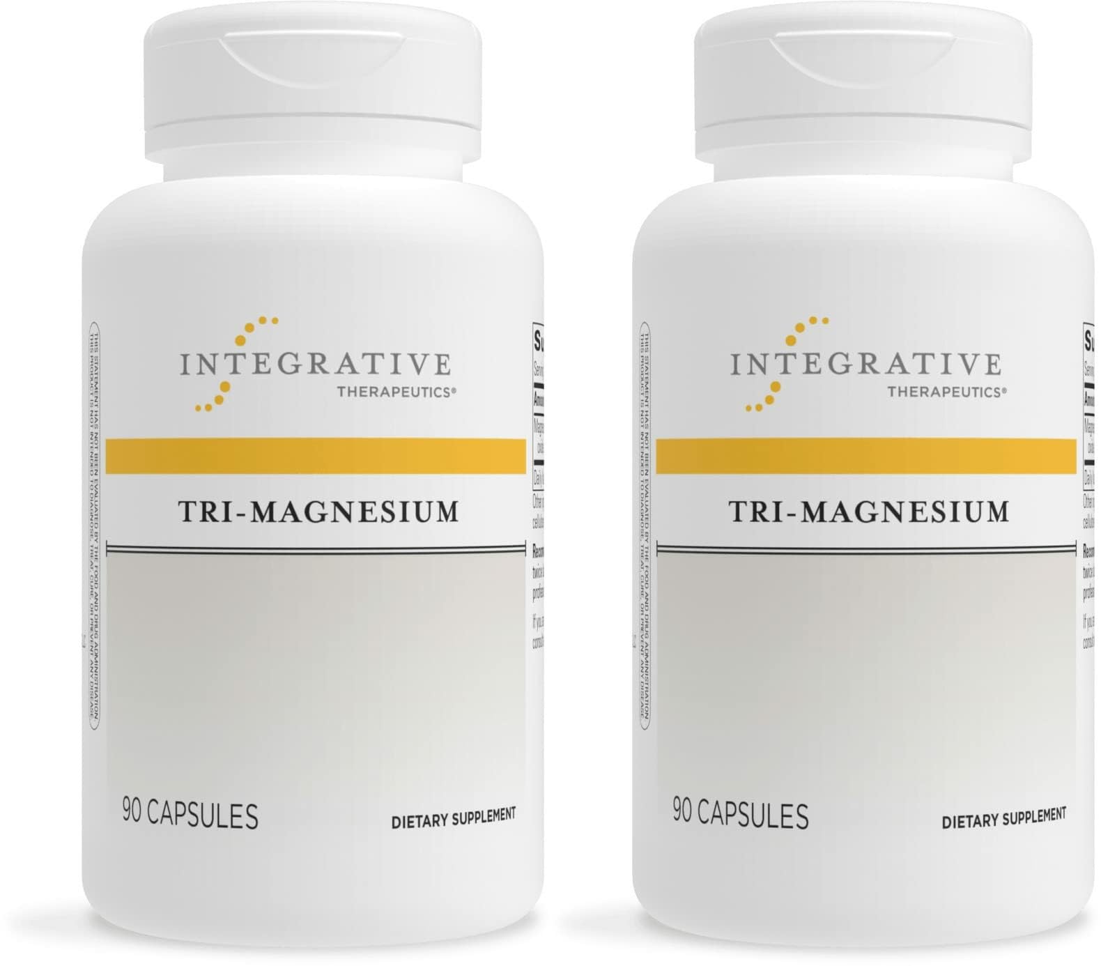 Integrative Therapeutics Tri-Magnesium bottle front view highlighting energy metabolism support
