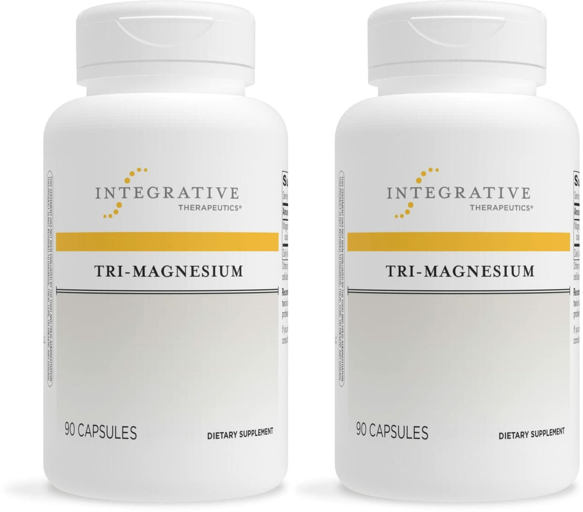 Integrative Therapeutics Tri-Magnesium bottle front view highlighting energy metabolism support