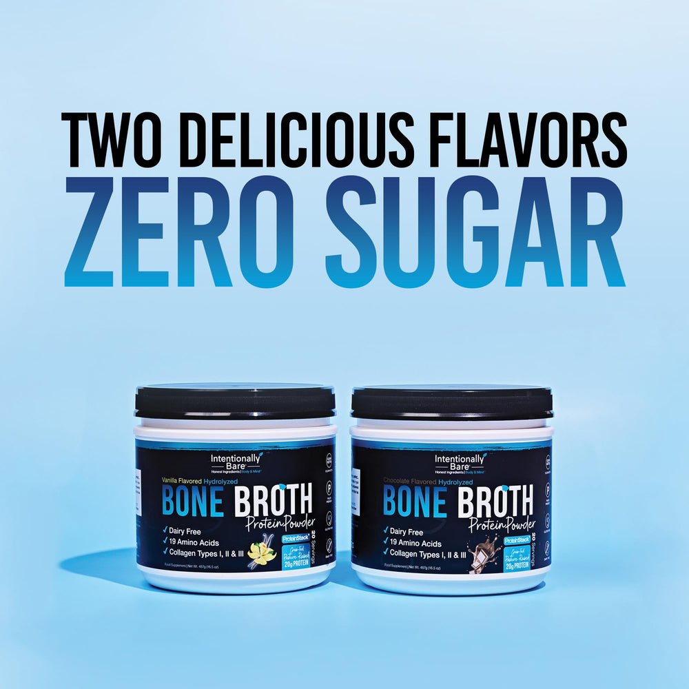 Intentionally Bare bone broth protein powder chocolate in a shaker after a workout