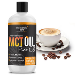 Intentionally Bare MCT oil with simple ingredients ideal for minimalist pantries.