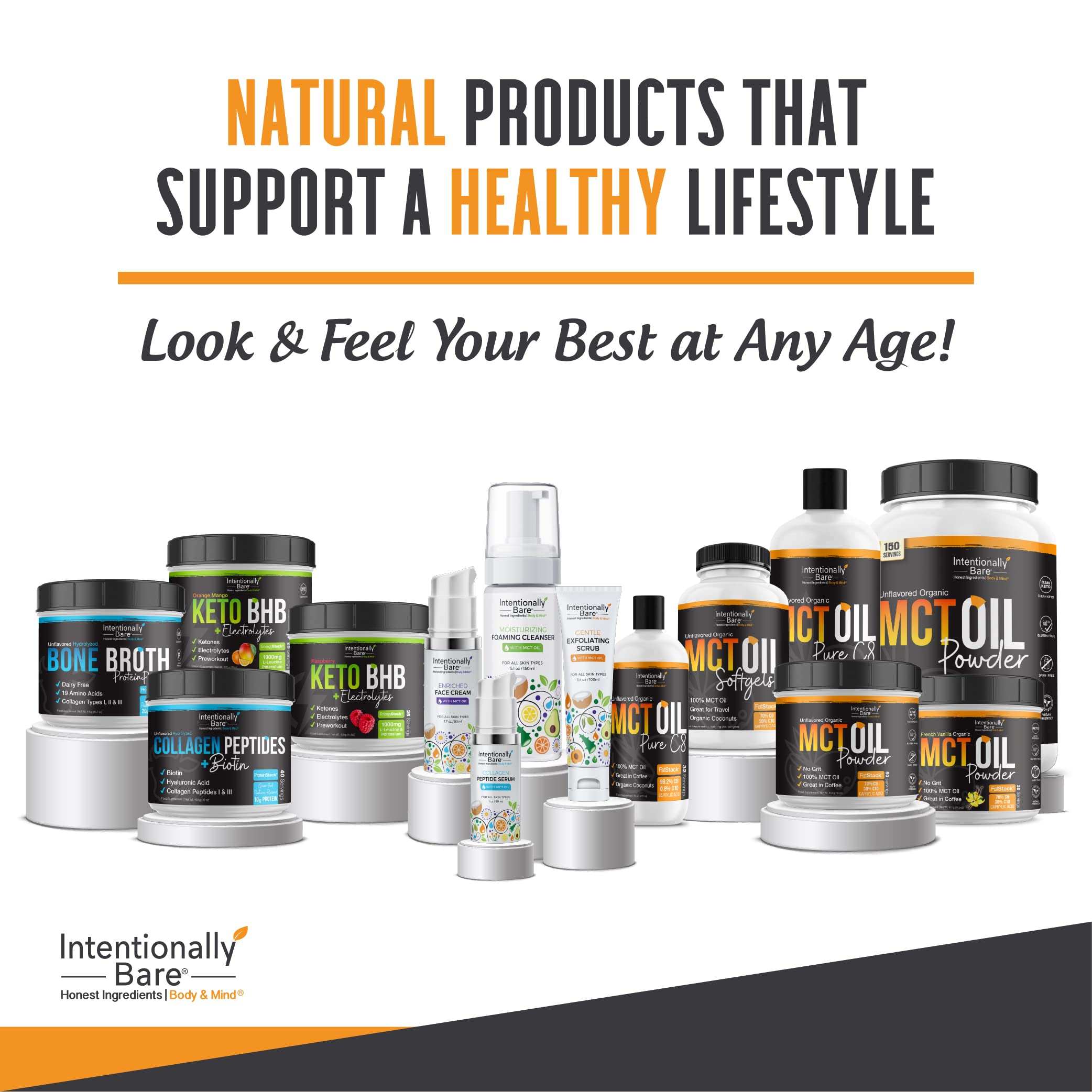 Intentionally Bare organic coconut oil capsules vegan-friendly formula suitable for plant-based diets