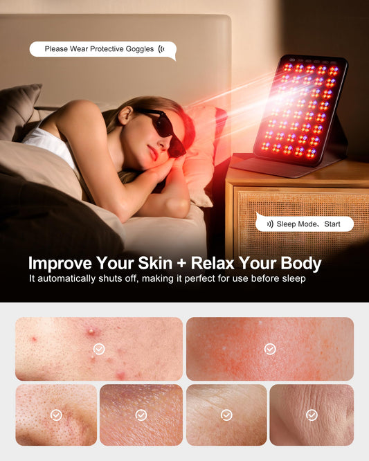 INTEO red light therapy panel side view highlighting portability