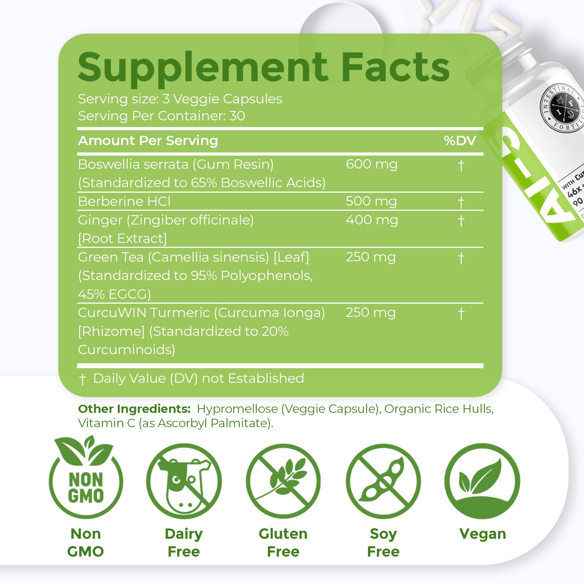 Intestinal Fortitude AI-5 curcuwin absorption close-up illustrating enhanced bioavailability.