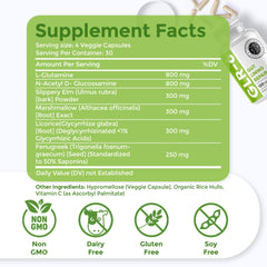 Intestinal Fortitude GLR-6 bottle label highlights vegan and gluten-free formulation.