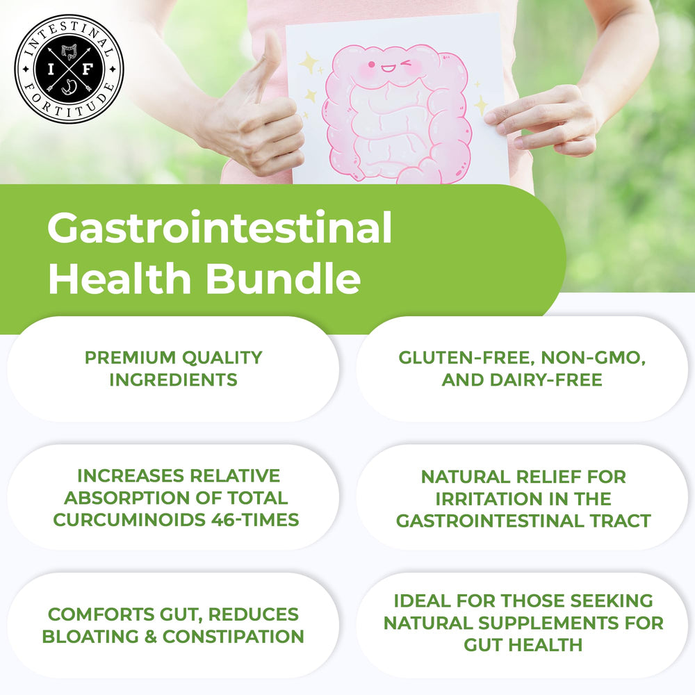 Intestinal Fortitude GLR-6 graphic illustrates six protective compounds for gut health