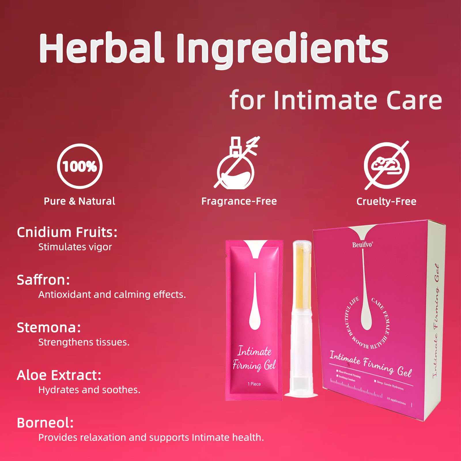 Gel texture rapidly absorbs without residue for daily comfort
