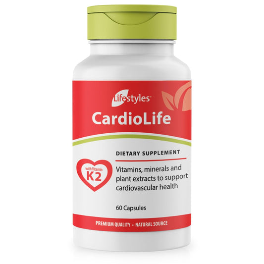 Intra CardioLife bottle front showing 60 capsules for heart support