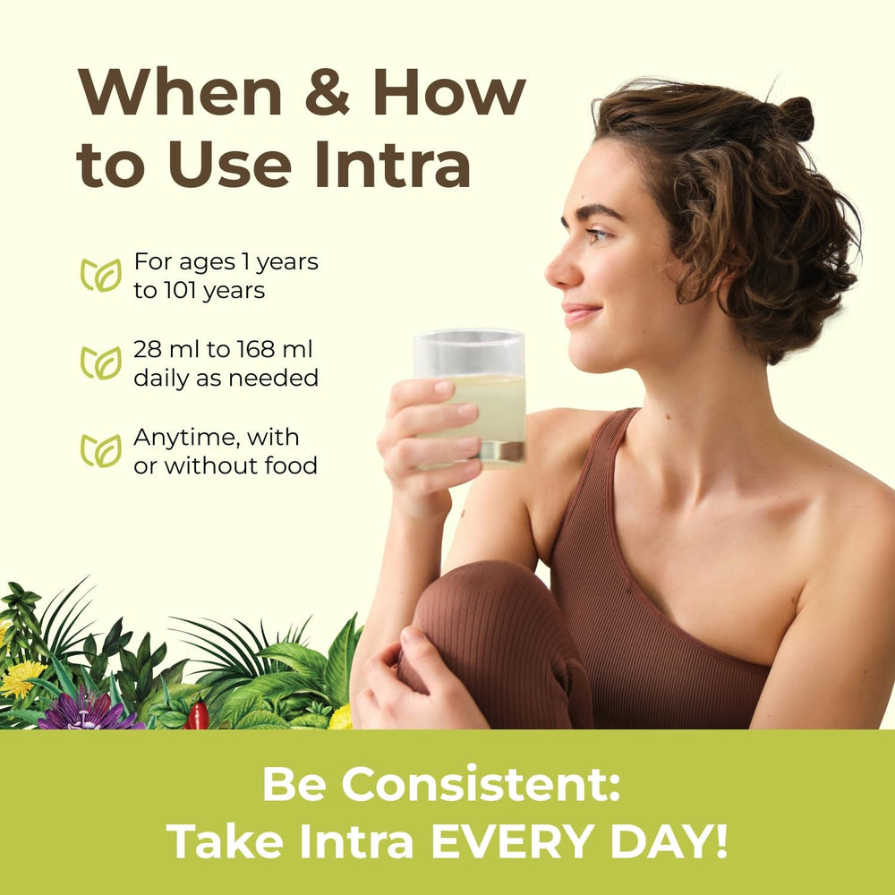 Intra Lifestyles Herbal Juice Trio packaging displaying three 950 mL bottles.