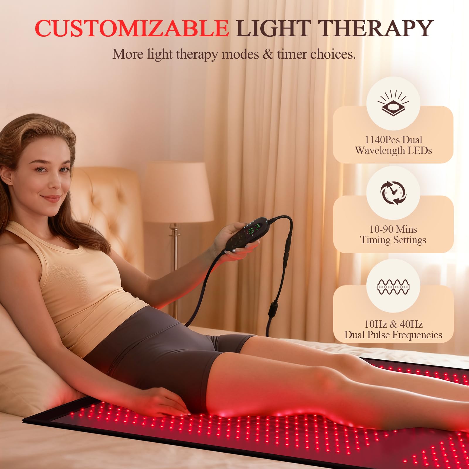 InVarme smart controller and goggles accompany the red-light kit.