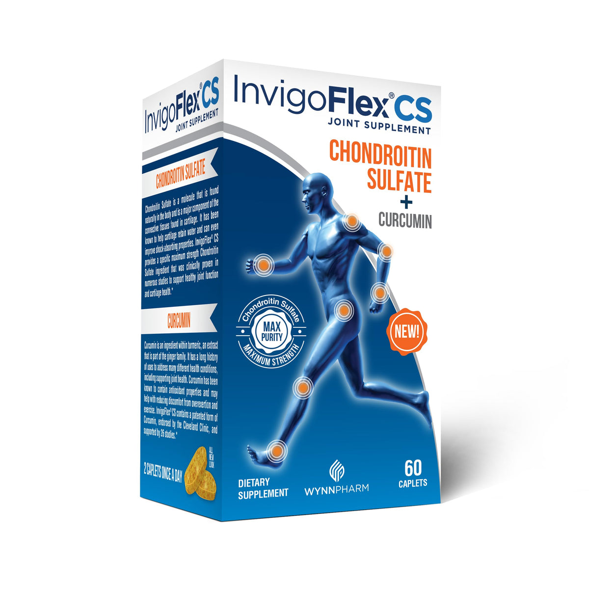 INVIGOFLEX CS bottle close-up highlighting premium joint support.