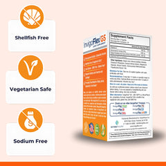 INVIGOFLEX GS capsules closeup shows vegetarian-safe glucosamine sulfate