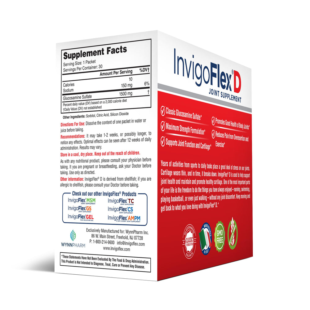 INVIGOFLEX joint support illustration suggesting comfortable movement