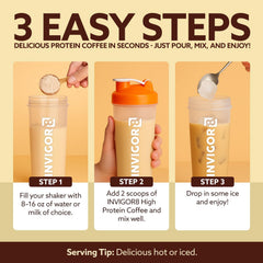Creamy vanilla shake with coffee aroma and smooth texture.