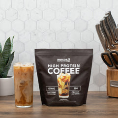 Invigor8 green tea caffeine icon highlights natural energy source for steady focus.