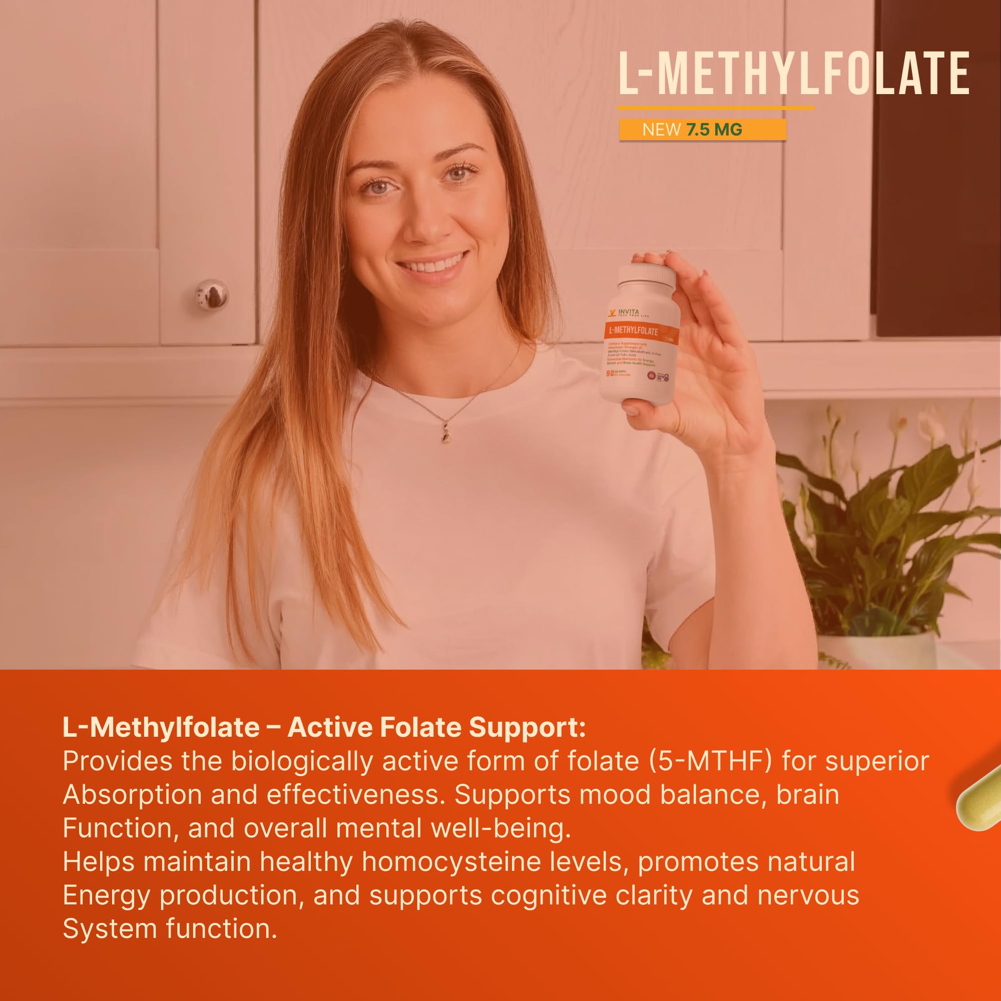 INVITA bottle back with nutrition facts and gluten-free, non-GMO notes