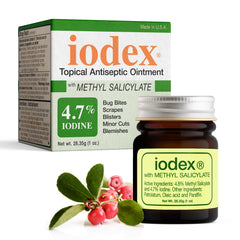 IODEX BAAR methyl salicylate ointment tube for precise topical application.