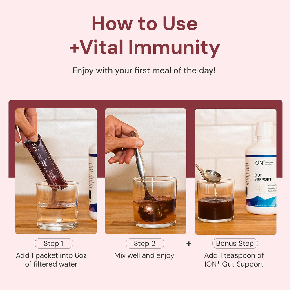 ION NAC and KSM-66 ashwagandha immune packets support daily balance