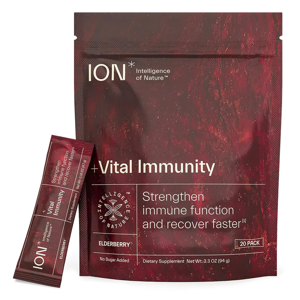 ION Vital Immunity elderberry drink packet for daily immune support