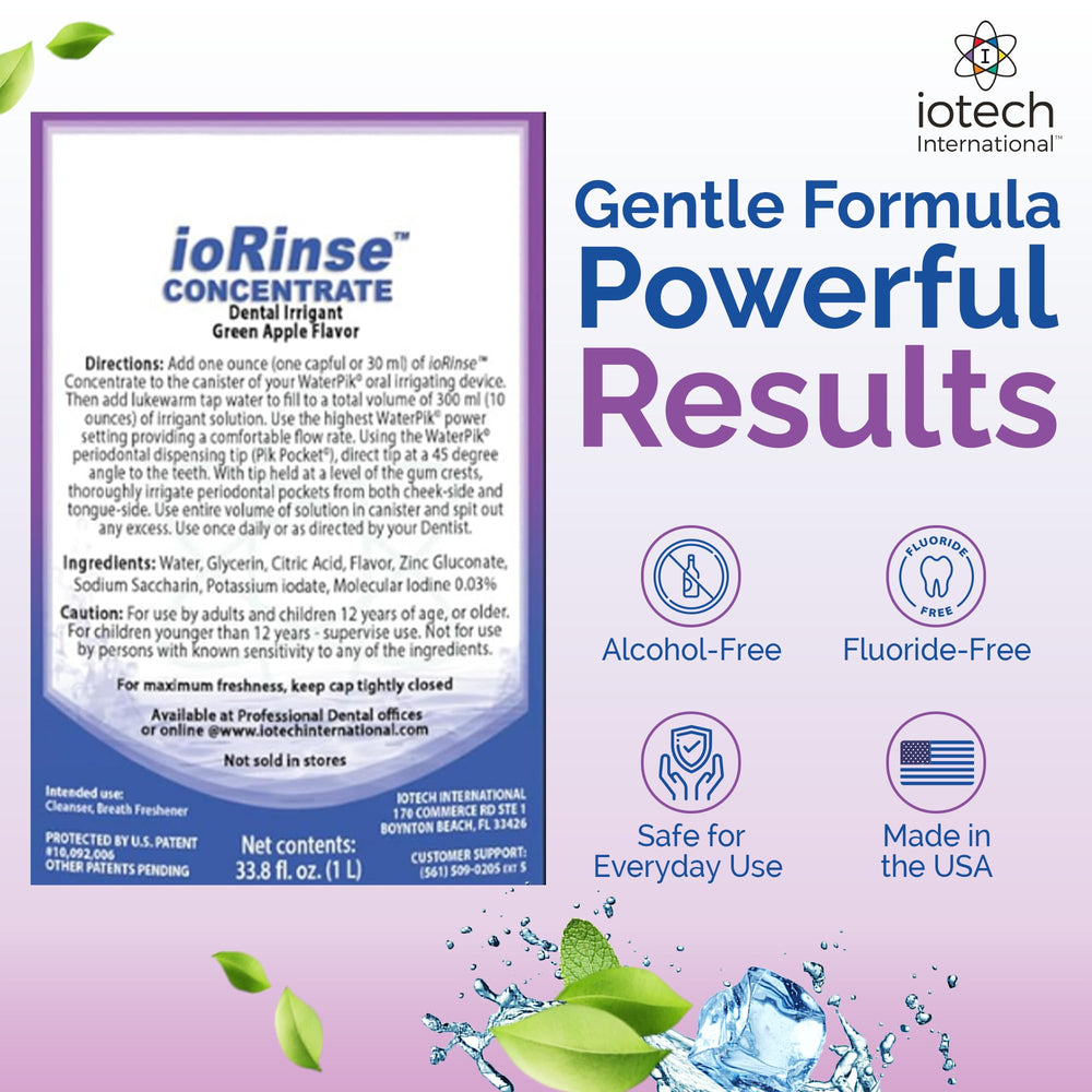 ioRinse waterpik compatibility visual with compatible device depiction.