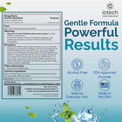 ioRinse AC seal closeup signals dentist-trusted, alcohol-free formulation.