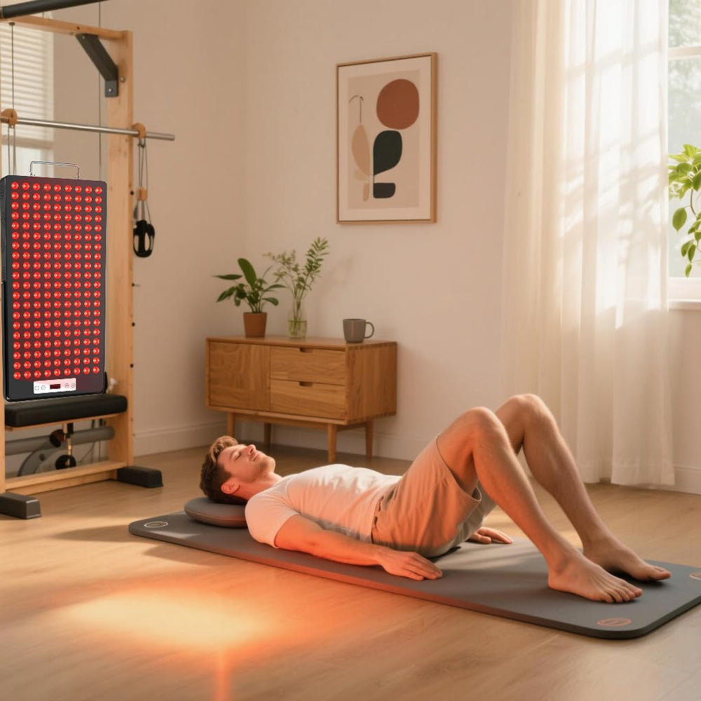 iPlantop red light panel full-room setup shows versatile placement