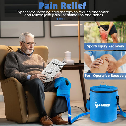 IPOW knee therapy pad provides comfortable contact for cold therapy sessions.