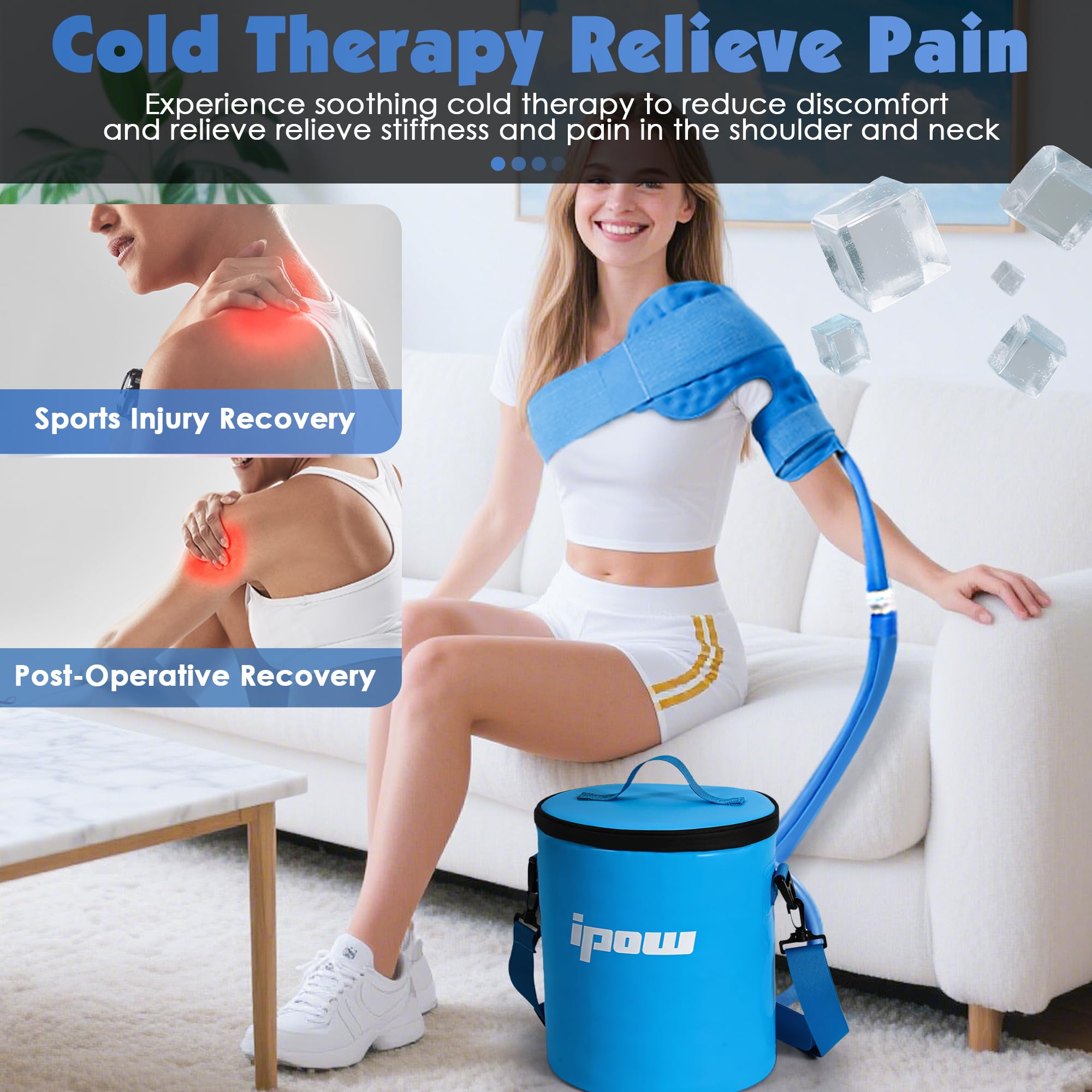 IPOW ice machine operates quietly for undisturbed rest during therapy.