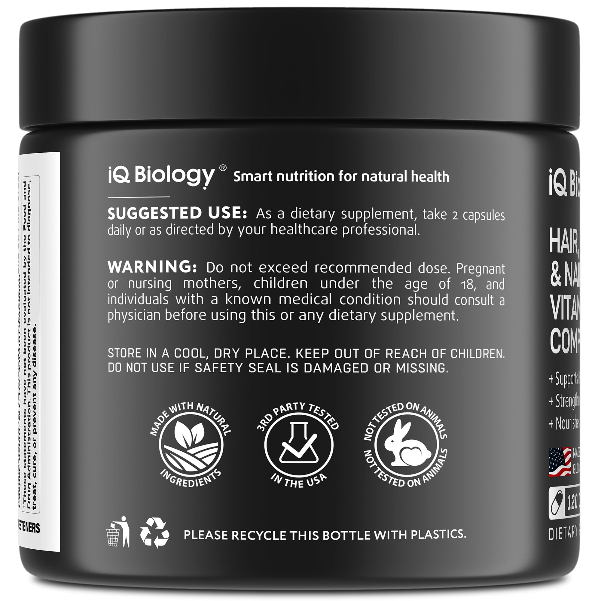 IQ BIOLOGY astragalus root detail closeup suggests immune-support-inspired beauty benefits.