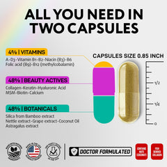 IQ BIOLOGY collagen keratin capsules support healthier hair and nails