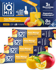 IQMIX Chef Thomas Keller hydration sticks packaging for on-the-go hydration