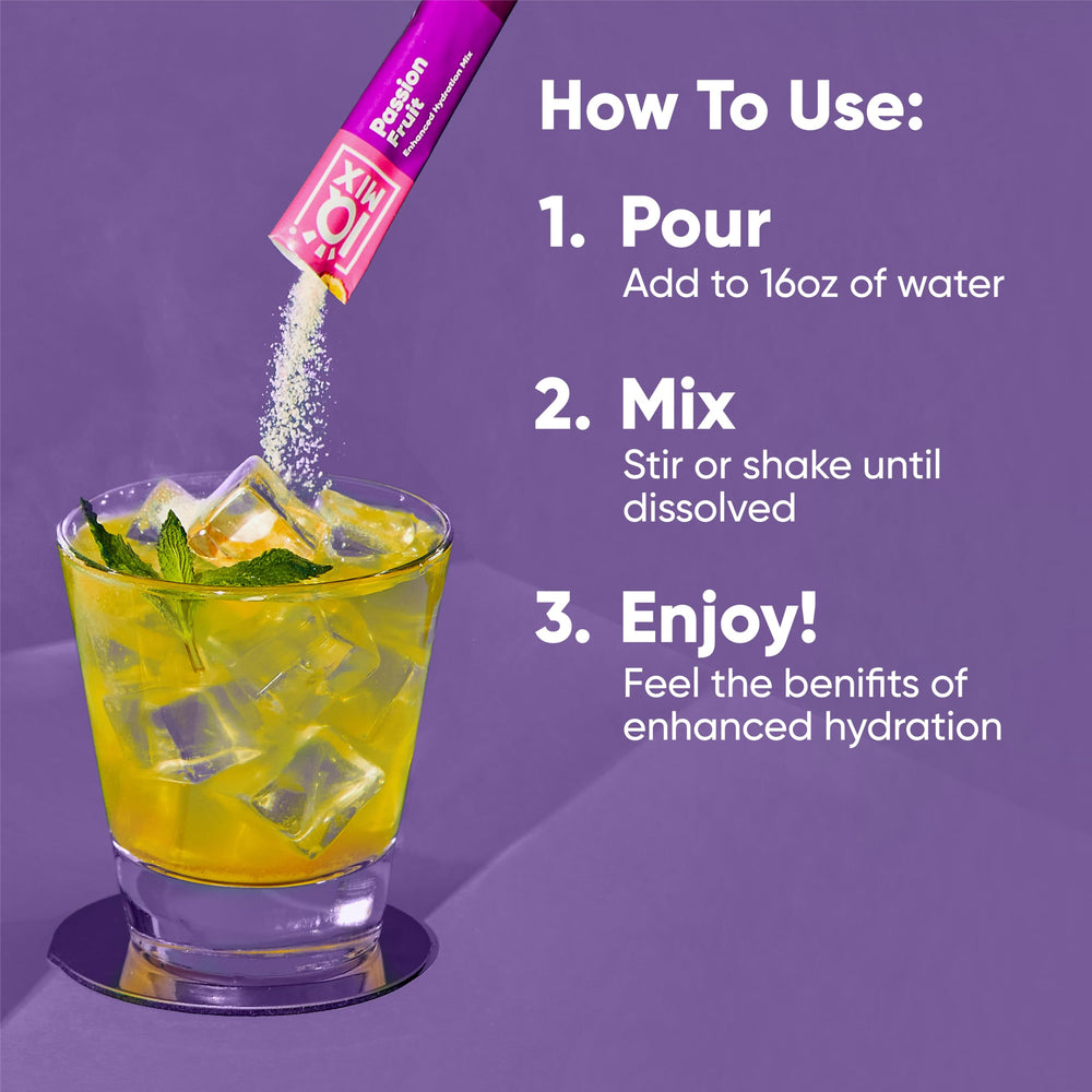 IQMIX hydration on-the-go during a workout with a prepared drink.