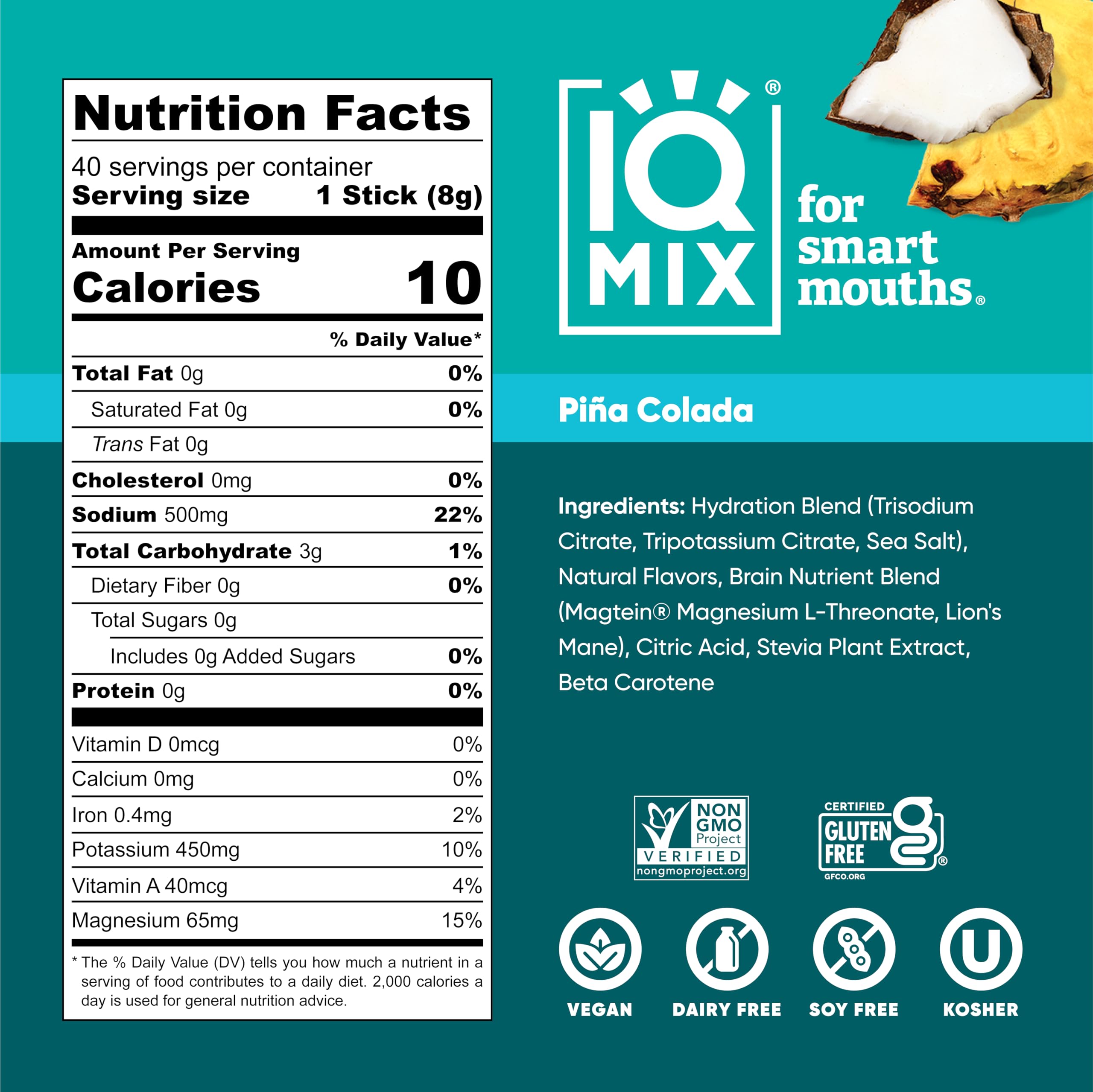 IQMIX Magtein Magnesium L-Threonate supports mood and clarity.