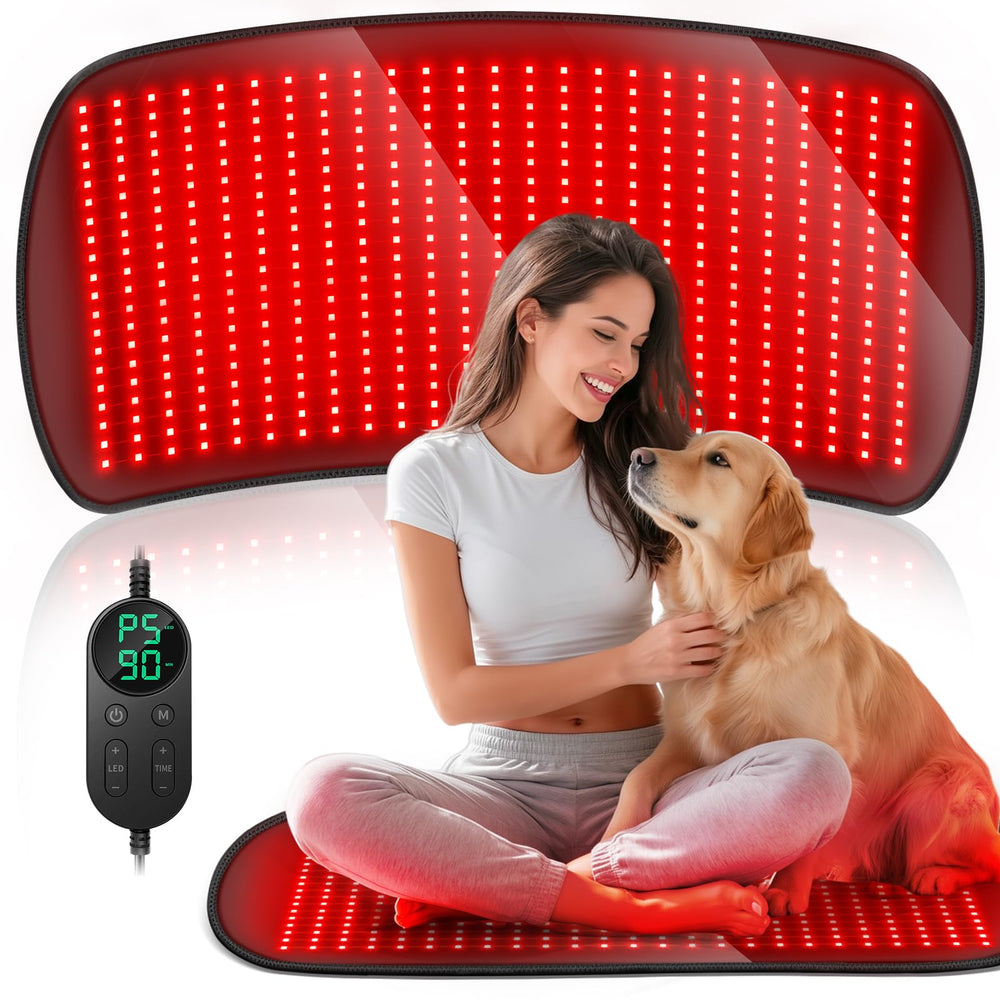 IRELEX red light therapy mat offering full-back coverage for a relaxing session.