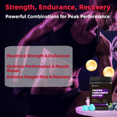 IRIDESICENT Creatine Monohydrate Gummies on countertop as a daily routine option.
