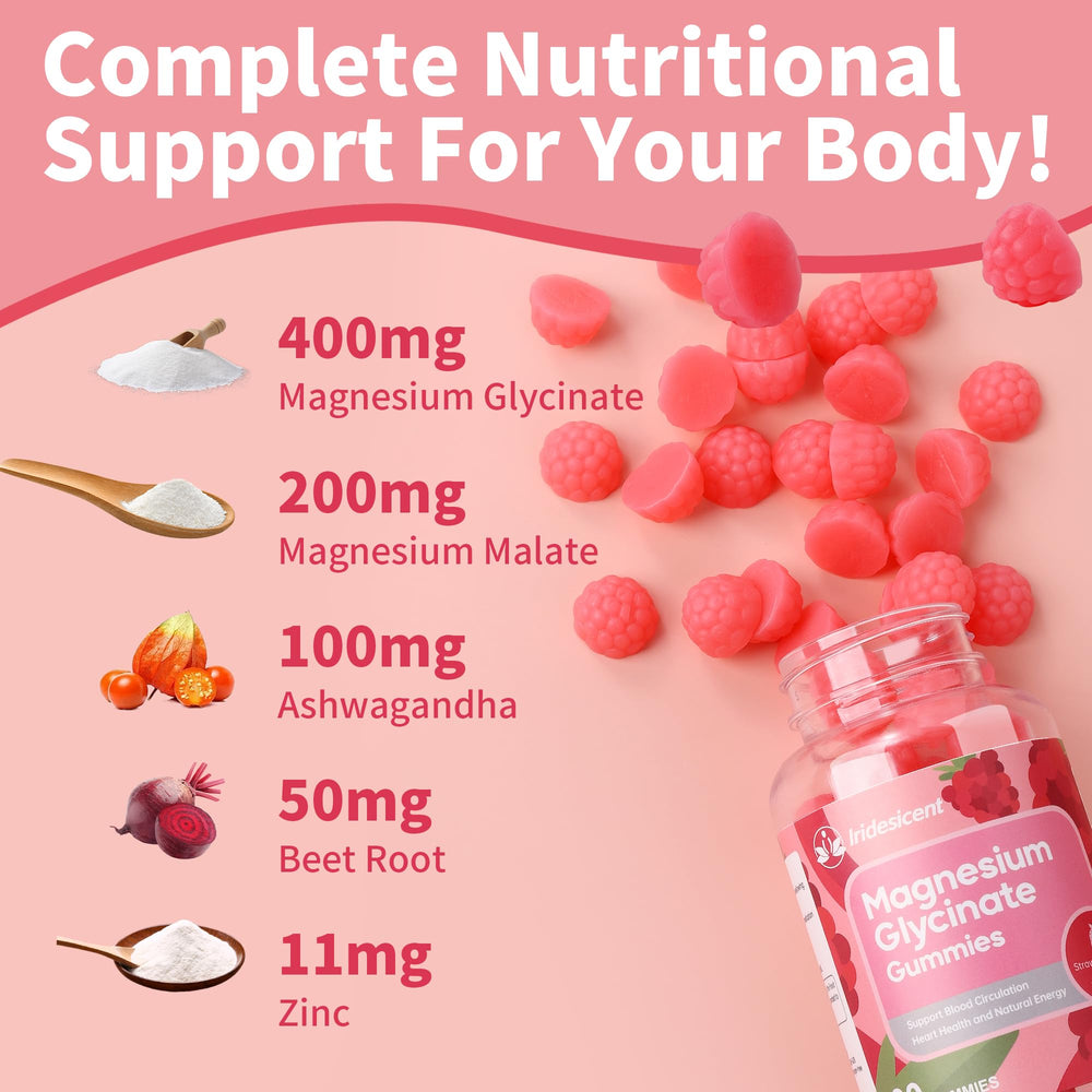 Iridesicent gummies with vitamin C, zinc, and beetroot supporting immune function and energy.