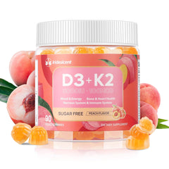 Iridesicent Vitamin D3 K2 gummies bottle front for daily wellness