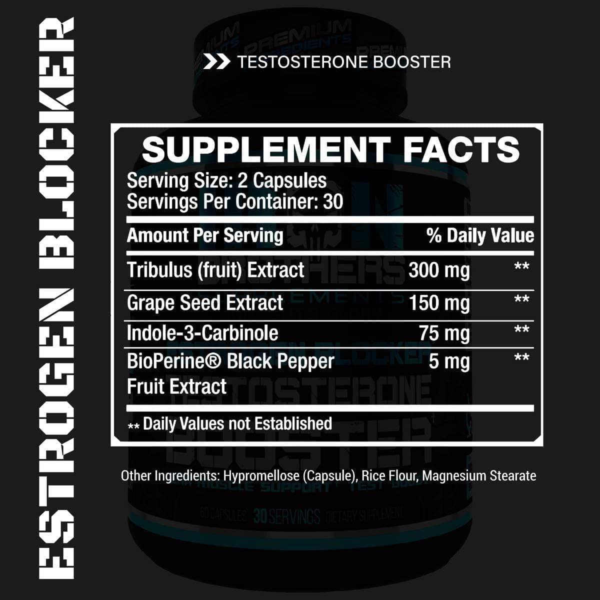 Iron Brothers Men's Testosterone Support grape seed extract emphasizes antioxidant-friendly training.