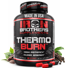 Iron Brothers Thermo Burn Hardcore bottle front showing bold branding and high-stim focus