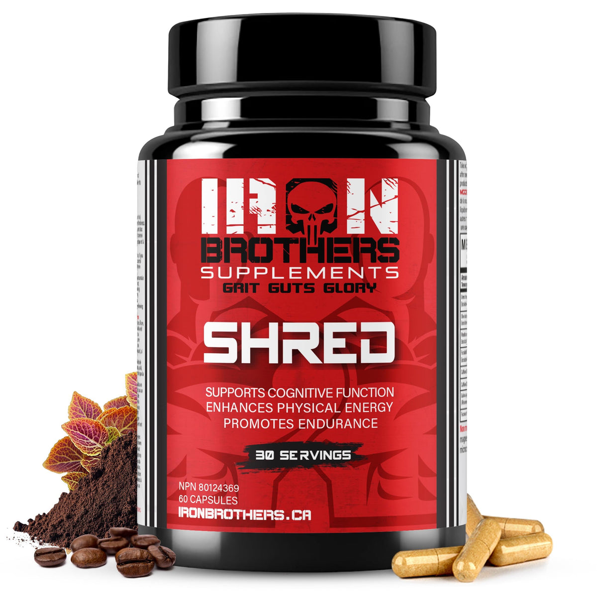 Iron Brothers Thermogenic Fat Burner bottle with capsules for on-the-go energy support.