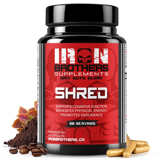 Iron Brothers Thermogenic Fat Burner bottle with capsules for on-the-go energy support.