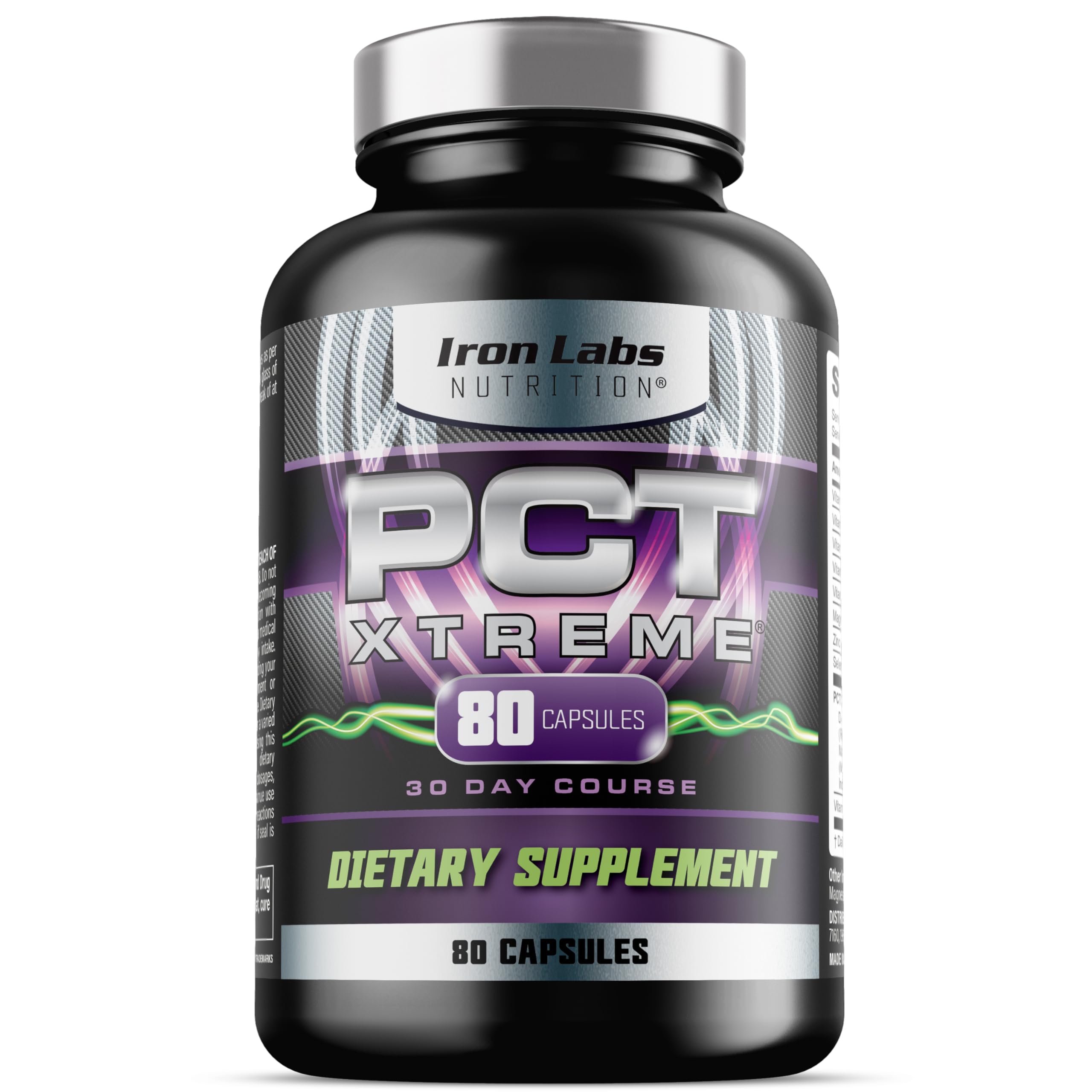 Capsules beside a dosage card, simple post-cycle supplementation.
