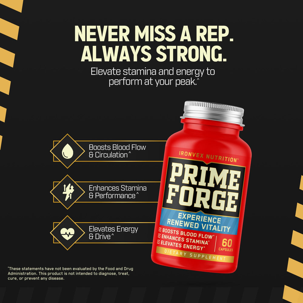 IronVex Testosterone Booster bottle label highlighting quality and testing