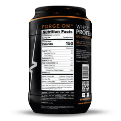 IRONWRX chocolate whey shake in glass highlighting flavor
