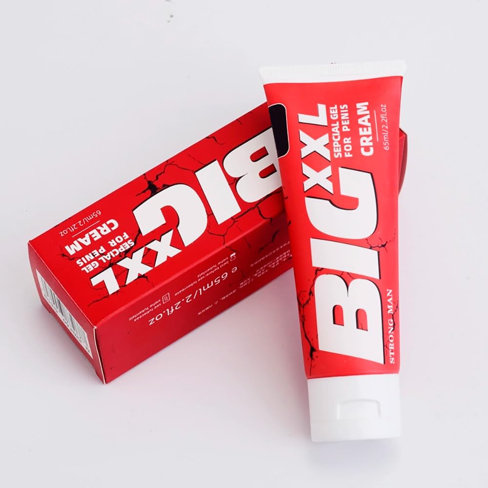 Irvy Big XXL Cream tube being applied for targeted use.