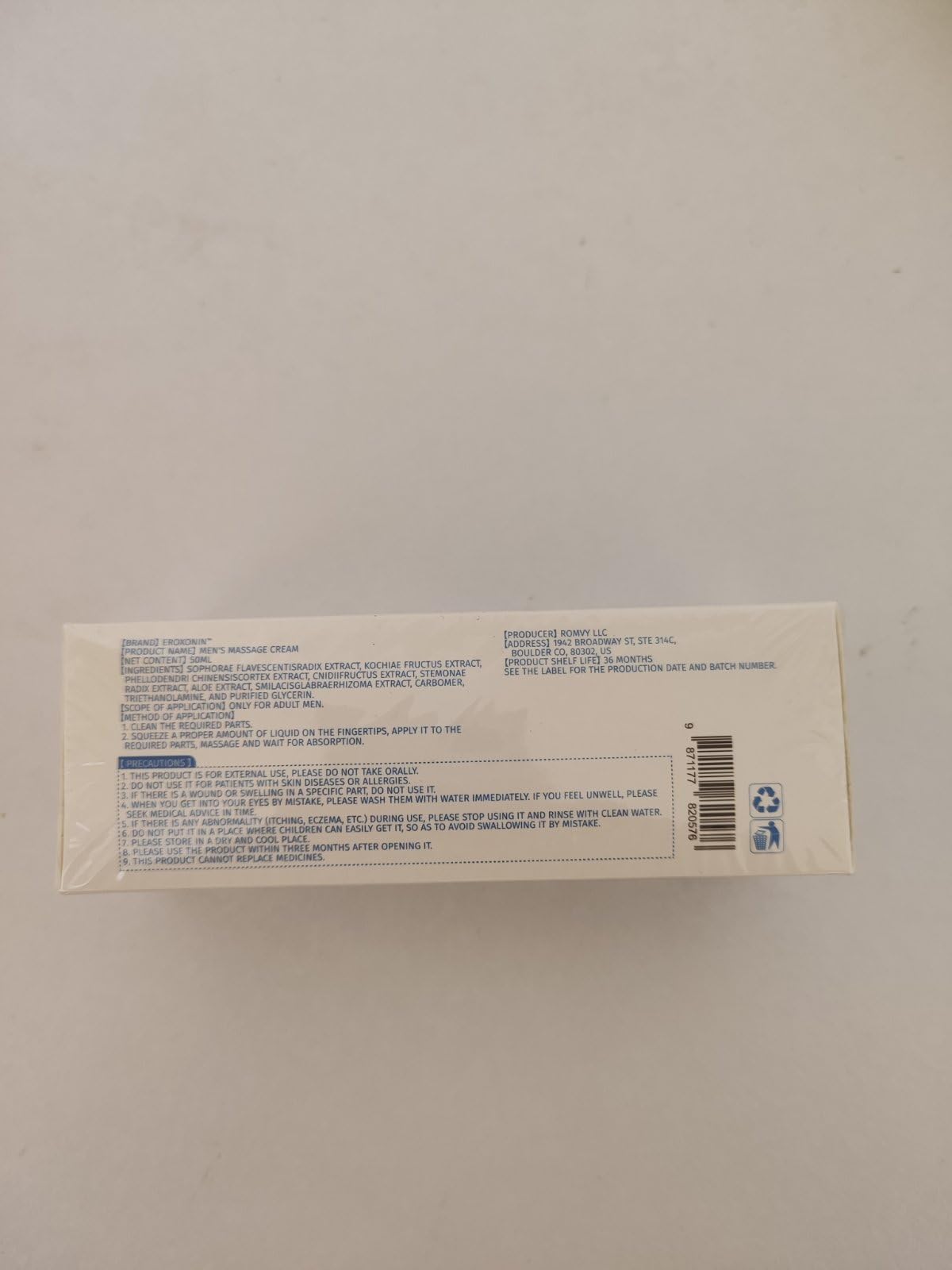 Irvy Med3000 Gel for Men fast absorption supports clean skin after use.