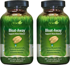 Irwin Naturals Bloat-Away bottle front showing water balance support label