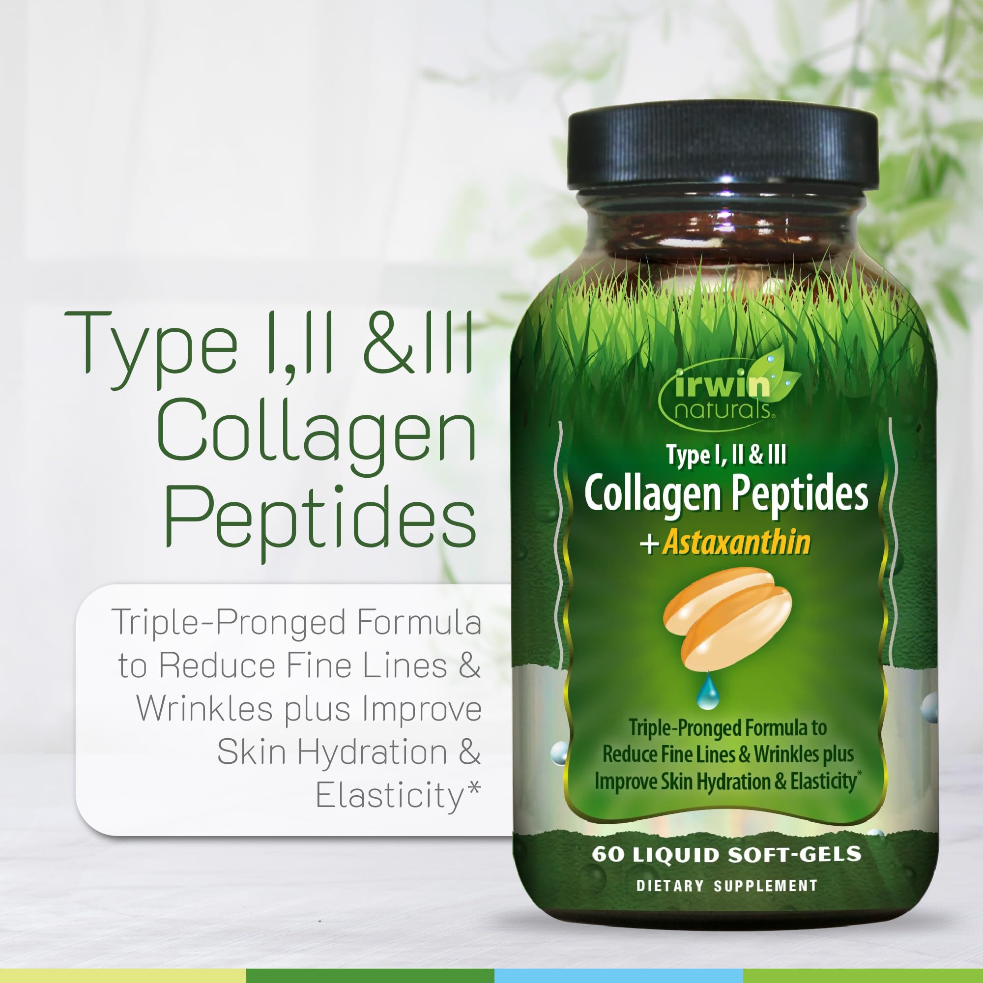 Irwin Naturals bottle on wooden surface for daily wellness routine