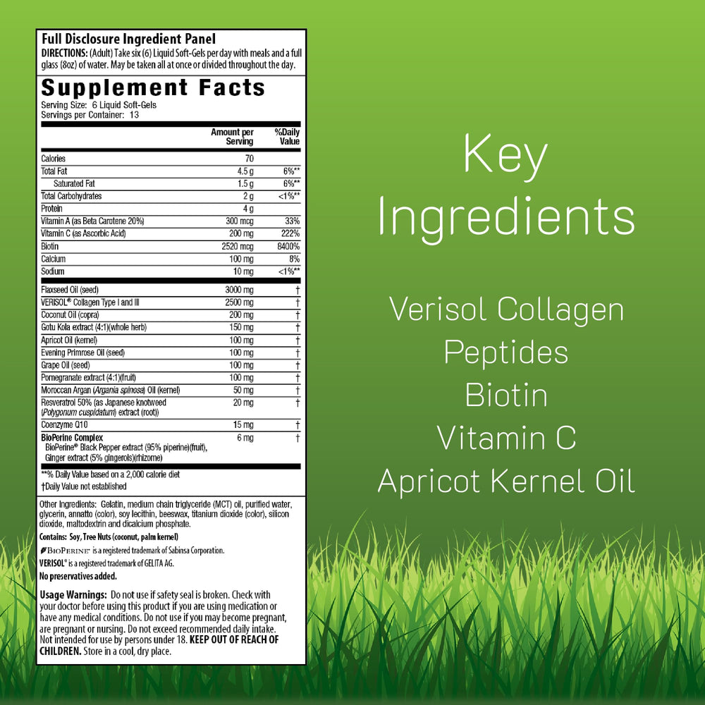 Irwin Naturals Collagen Beauty bottle back with info panel