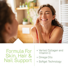 Pour shot of Irwin Naturals Collagen Beauty bottle for daily use